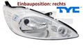 TYC 20-11779-05-2 Hauptscheinwerfer rechts Scheinwerfer Frontscheinwerfer 
