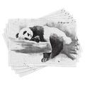 Panda Platzmatten Sleeping Panda Platzmatten 4er Set Waschbar
