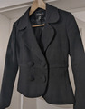 Blazer Damen S 36 schwarz Struktur Jacke Anzug