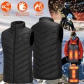 USB Heizjacke XL/2XL Unisex Beheizbare Heizweste Winter Beheizte Wärmeweste Vest