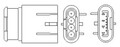 MAGNETI MARELLI Lambdasonde Sensor Abgassteuerung 466016355154 für PUNTO FIAT KA