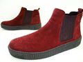 Gabor Chelsea Stiefelette Boots Stiefel Damen Schuhe Leder Gr.42 Weinrot