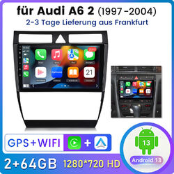2+64G Carplay Android 13 Autoradio GPS WIFI SWC Für Audi A6 4B2 4B5 C5 1997-2005