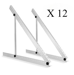 Solarpanel Halterung 114cm 118cm Solarmodul Halter Set Flachdach Aufständerung
