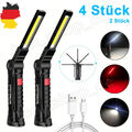 4x COB LED KFZ Arbeitsleuchte Akku Magnet Werkstattlampe Handlampe Taschenlampe