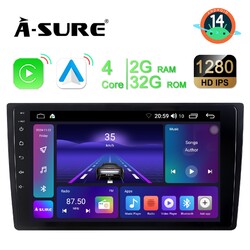 2GB+32GB Android 14 Autoradio Carplay GPS Navi WIFI RDS für VW Tiguan 2018-2023