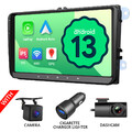 DVR+CAM+9" Android 13 Autoradio GPS Navi CarPlay für VW Golf Jetta Tiguan Touran