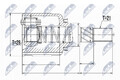 NTY Gelenksatz, Antriebswelle NPW-RE-053 für DACIA