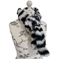 Zebra Kunstfell Schal kuschelig dick flauschig warm Winter Weihnachten Halswärmer