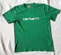 Carhartt WIP Script Herren T Shirt grün/weiss- klassisches Carhartt Logo T-Shirt