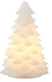 Deko Sirius LED Wachs Tannenbaum Weiss, ca. 20 cm hoch, Ø 12 cm Boden