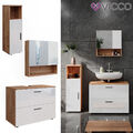 Badmöbelset Irma Hochglanz modern Badezimmerschrank Badschrank Vicco