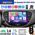 Android14 DAB+ Autoradio CarPlay GPS Nav WIFI Kam Für Hyundai i10 2007-2013 32G