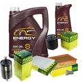 MANN Inspektionspaket 6 L MANNOL Energy 5W-30 für VW Caddy II Kombi 1.6 Seat