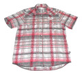 LERROS HERREN HEMD Gr.L KURZ-ARM ROT BEIGE KARIERT SHIRT MEN