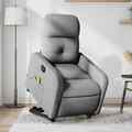 Relaxsessel mit Aufstehhilfe Elektrisch Stoff Fernsehsessel Massagefunktion neu