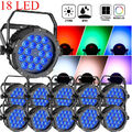 10stk 18 LED 270W Par Strahler IP67 RGBW+UV DMX 6in1 Discolicht für Outdoor Show