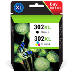 DRUCKERPATRONEN Set für HP 302XL OfficeJet 1110 3830 3831 3832 3833 3835 4650 XL