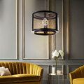 Pendellampe Esstischlampe Hängelampe LED Wohnzimmerlampe schwarz gold H 150cm