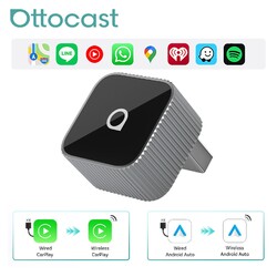 2in1 Wireless Carplay Android Auto Adapter USB Car Dongle Connect Box Plug&Play