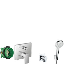 Hansgrohe Vernis Shape Armatur UP Kopfbrause Unterputz Decke Duschkopf Ibox V51D