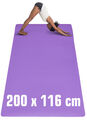 200x116 Yogamatte XXL 6mm TPE Fitnessmatte Rutschfest Yoga Fitness Sport Matte 