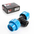 T-Stück Schlauch Klemmverbinder PE- PP-Rohr Verschraubung Kupplung Ø25mm 1/2" IG