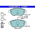 Bremsbelagsatz Scheibenbremse ATE 13.0470-3827.2 für Fiat Abarth Lancia Opel
