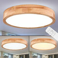 Design LED Decken Lampe Arbeits Zimmer Holz Optik Leuchte Strahler FERNBEDIENUNG