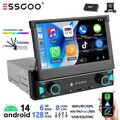 DAB+ 8 Core 6+128GB 1 DIN 7" Android 14 Apple Carplay Autoradio GPS RDS WIFI KAM