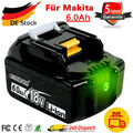 Für MAKITA BL1860B Akku 18V 6,0Ah Li-Ion Ersatzakku LED 197280-8 Original BL1850