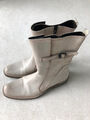 MOMA Stiefeletten 1 x getragen Gr. 37 Leder Horse off white Vintagelook Boots