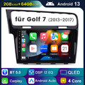 10.1" 2G+64G DAB+ Android 14 Für Golf 7 2013-2017 Autoradio GPS Navi WIFI BT RDS