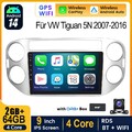 Carplay Android 14 Autoradio 2+64G Navi Für VW Tiguan 5N Golf Plus 2007-2016 DAB