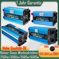 5000/10000W Reiner Sinus Wechselrichter 12V 24V 3500W 2500W LKW Spannungswandler