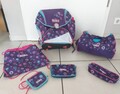 Scout Alpha Schulranzen Set - Flowers, lila 6-teilig, Mädchen, gebraucht