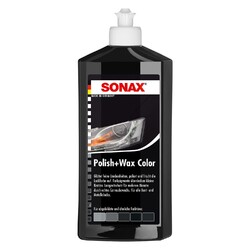 SONAX 02961000 Polish & Wax Color schwarz Autopolitur Wachs 500 ml Politur