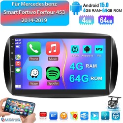 4+64G Android15 Für Mercedes Benz Smart Forfour Fortwo 453 Autoradio CarPlay GPS
