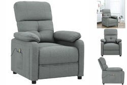 Massagesessel Dunkelgrau Stoff