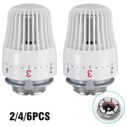 2-6Stk Thermostatkopf Heizkörper Regler Thermostat Kopf Heizung Ventil M30 x 1,5