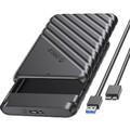 Festplattengehäuse 2,5 Zoll mit USB 3.0 für SATA SSD HDD schwarz schnelle Dat...