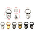 Metall D-Ringe mit Nieten D-Ring Karabiner Installation Nägel Leder DIY Zubehör