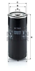 Ölfilter Anschraubfilter W 730/1 MANN-FILTER für AUDI 80 B4 Stufenheck