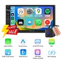 CAM+7 Zoll QLED Touchscreen Doppel 2 DIN Autoradio wireless Android Auto CarPlay