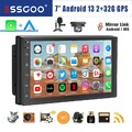 7'' 2 DIN Android 13 Autoradio Carplay 2+32G GPS Nav BT WIFI RDS HIFI MIK+Kamera