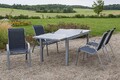 MX Alu Gartenmöbel Amalfi blau 5tlg. Esstischgruppe Balkonmöbel Terrassenmöbel