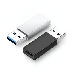 2x USB A auf USB C Adapter Stecker OTG Konverter 3.1 Buchse