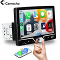 Single 1 DIN 7 Zoll Autoradio CarPlay Android Auto FM Bluetooth USB Touchscreen