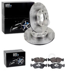 EuroBrake BREMSSCHEIBEN 246mm + BELÄGE VORNE passend für MANTA ASCONA REKORD E