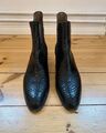 XSA Stiefeletten schwarz Leder 41 Vero Cuoio Ankle Boots Top Italien